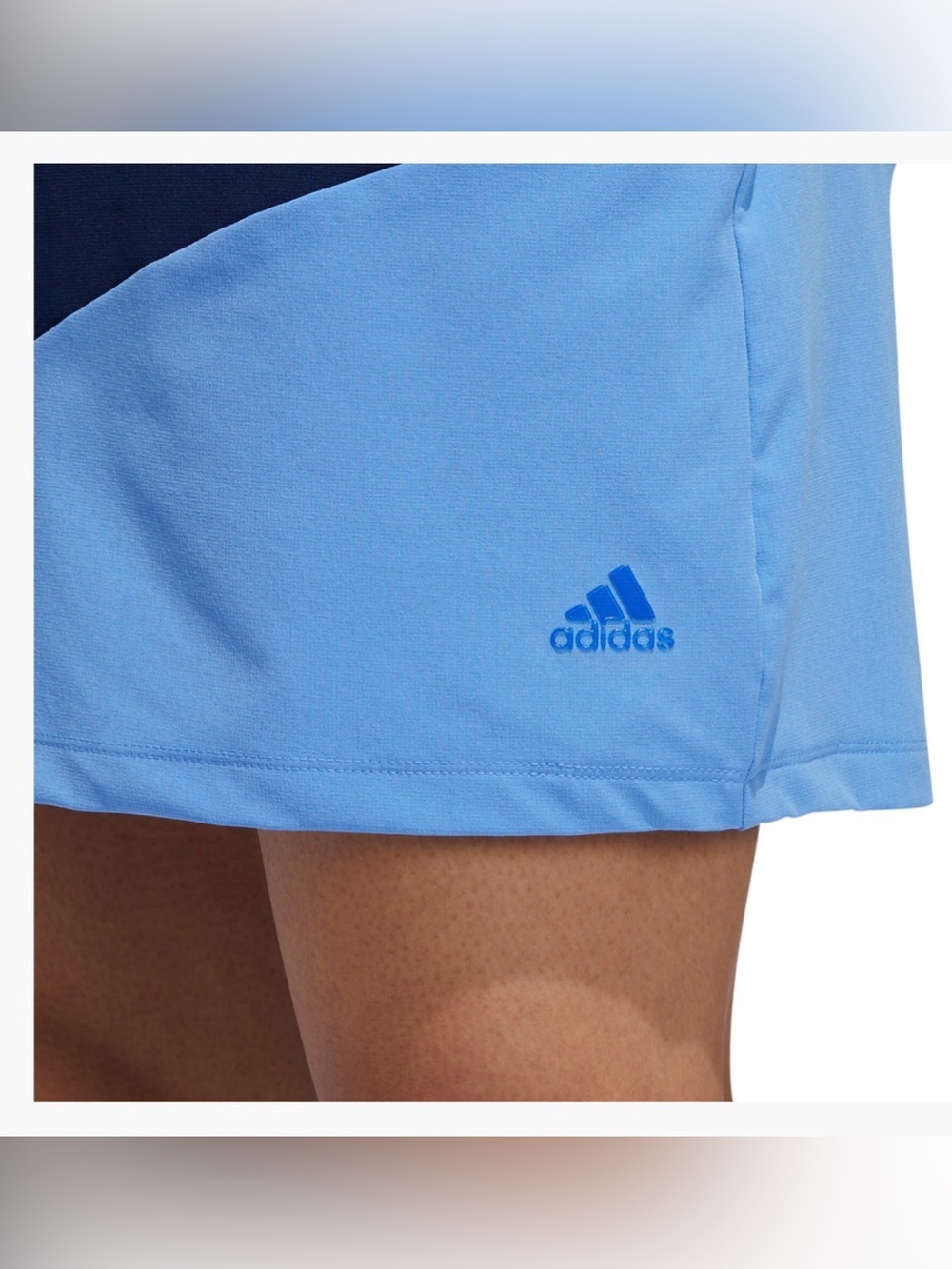 Adidas | NWT Ladies Colourblocked Night Indigo Golf Athletic Skort L - Picture 6 of 9